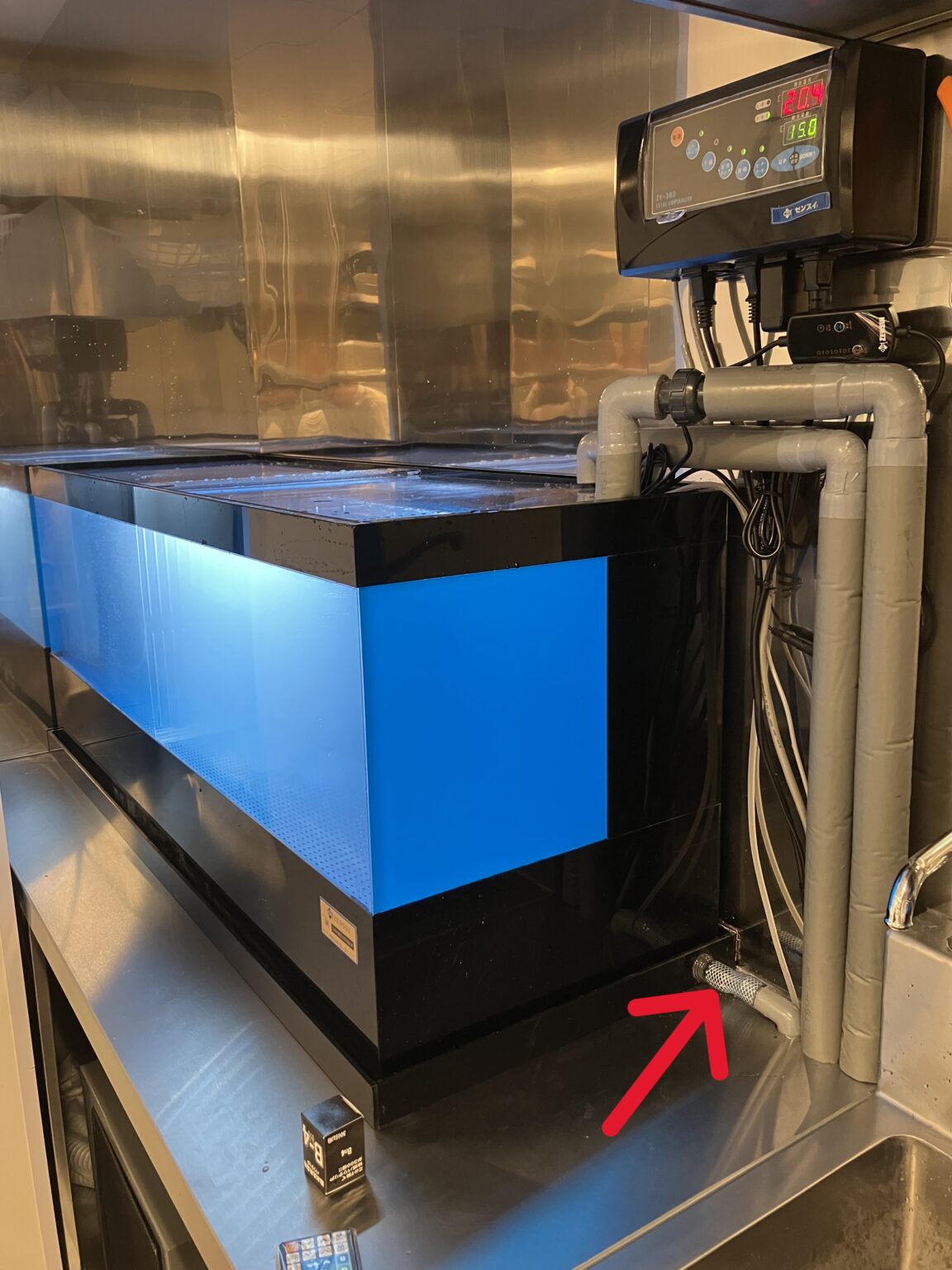 特注W1170 底面濾過 新規 活魚水槽8.jpg