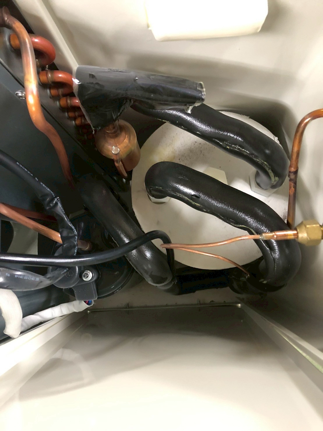 熱交換器まわり（風路以外クリア塗装）の範囲