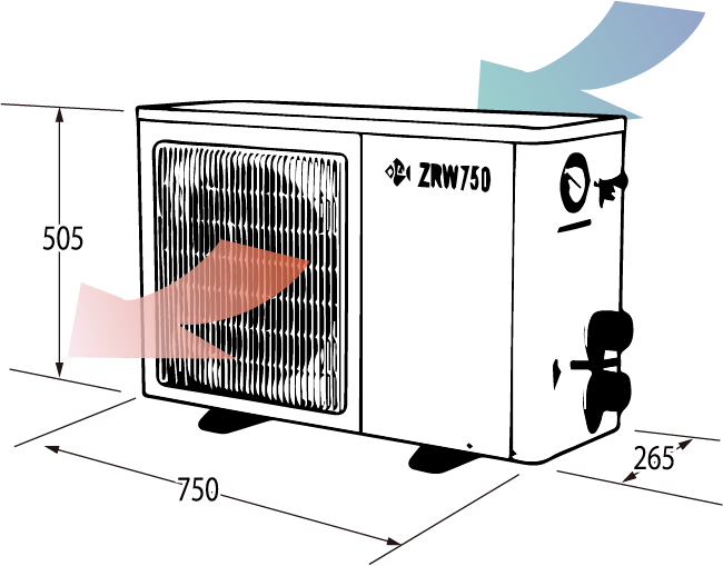 ZRW-750外形寸法図